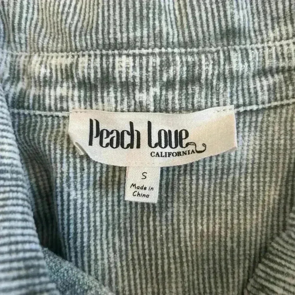 Peach Love Acid Wash Corduroy Shacket Shirt Jacket Cotton Relaxed Fit Size S - Picture 7 of 9
